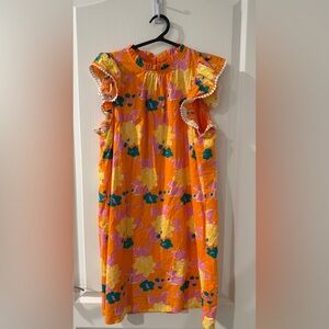 THML Orange and Pink Floral Dress
